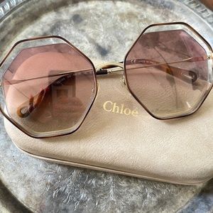 Chloe Octagonal Cut-Out Sunglasses